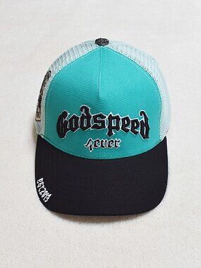 Godspeed Teal and Black Trucker Cap